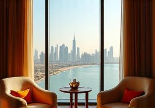 Luxury hotel room view